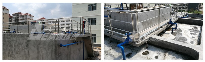圖為化妝品廢水處理工程現(xiàn)場(chǎng) 圖為化妝品廢水處理工程現(xiàn)場(chǎng)
