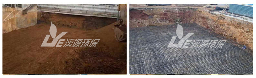 贛州化工廠污水處理工程土建施工中 贛州化工廠污水處理工程土建施工中